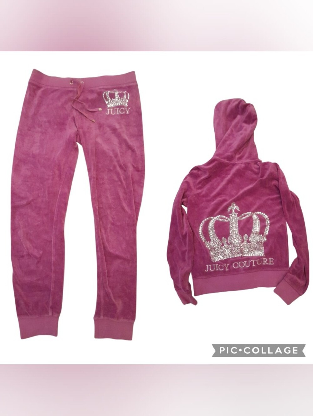 Vintage Juicy Couture Velour Hoodie/Pants Set Y2K